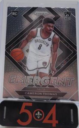 Cameron Thomas #4 Basketball Cards 2021 Panini Prizm Emergent
