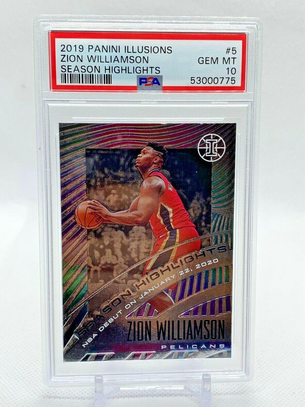 Zion Williamson #5 Basketball Cards 2019 Panini Illusions Season Highlights