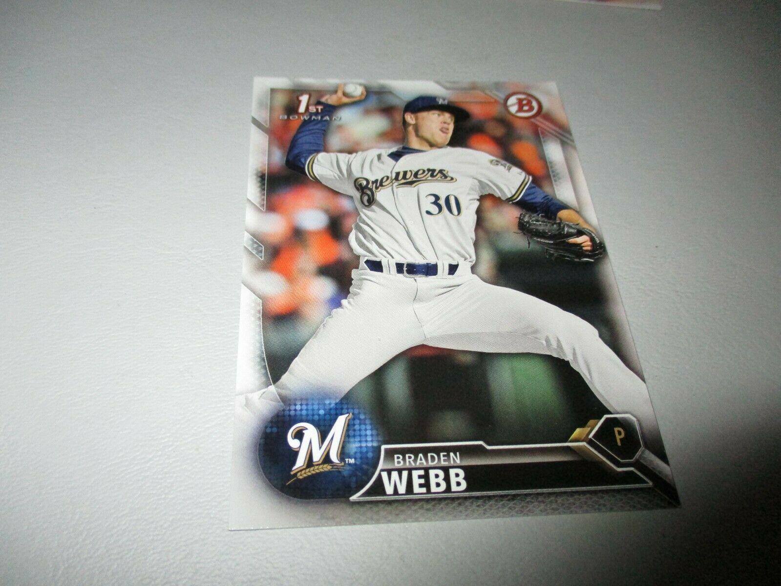 Braden Webb #BD-82 2016 Bowman Draft Baseball