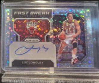 Luc Longley #FB-LLB Basketball Cards 2022 Panini Prizm Fast Break Autographs