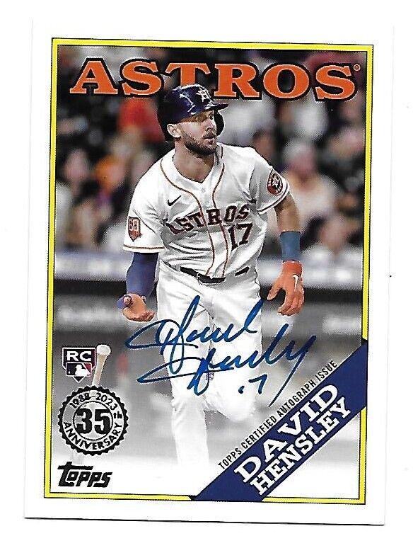 David Hensley #88BA-DH Baseball Cards 2023 Topps Update 1988 Autographs