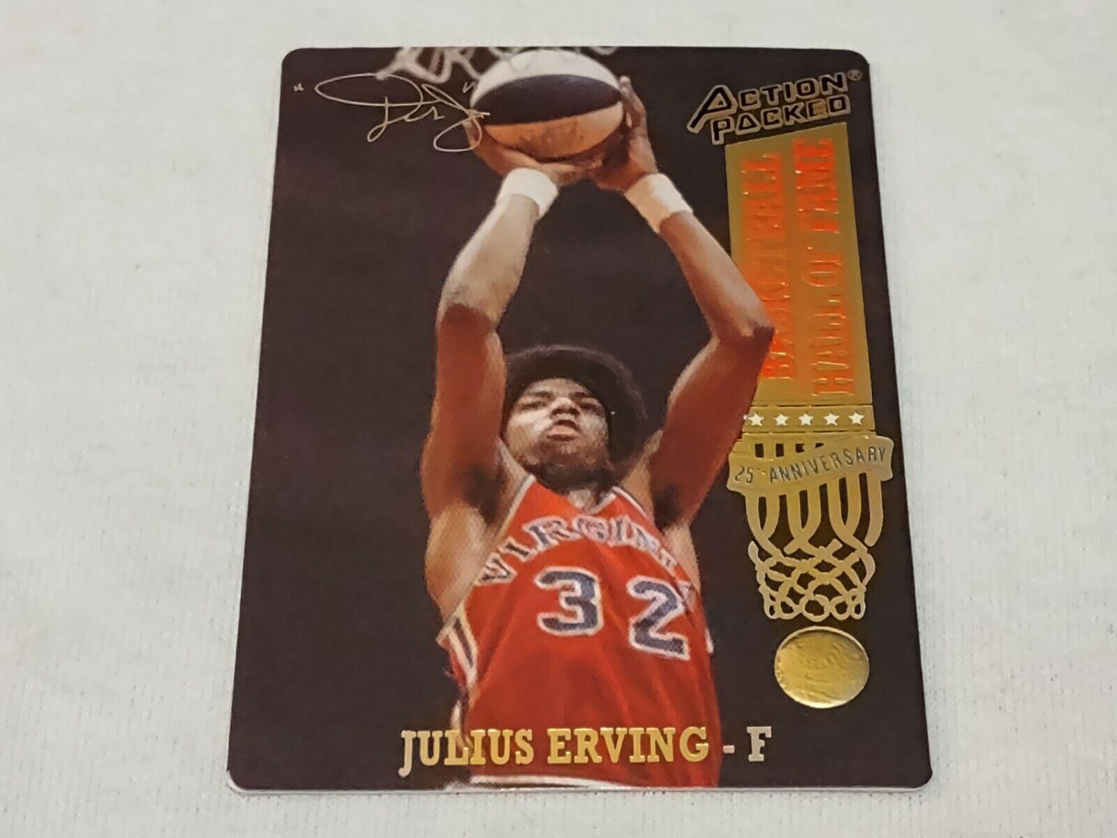 Julius Erving #70 Basketball Cards 1993 Action Packed Hall of Fame