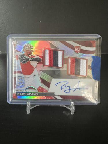 Riley Adams #RDJA-RA Baseball Cards 2022 Panini Chronicles Rookie Dual Jersey Autographs