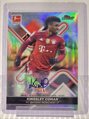 Kingsley Coman #BCA-KC Soccer Cards 2022 Topps Finest Bundesliga Autographs