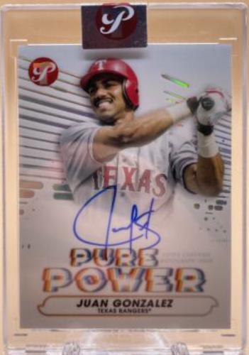 Juan Gonzalez #PPA-LG Baseball Cards 2022 Topps Pristine Pure Power Autographs