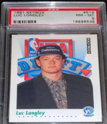 Luc Longley #519 Basketball Cards 1991 Skybox