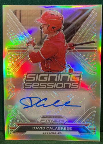 David Calabrese #SS-DC Baseball Cards 2021 Panini Prizm Draft Picks Signing Sessions Autographs