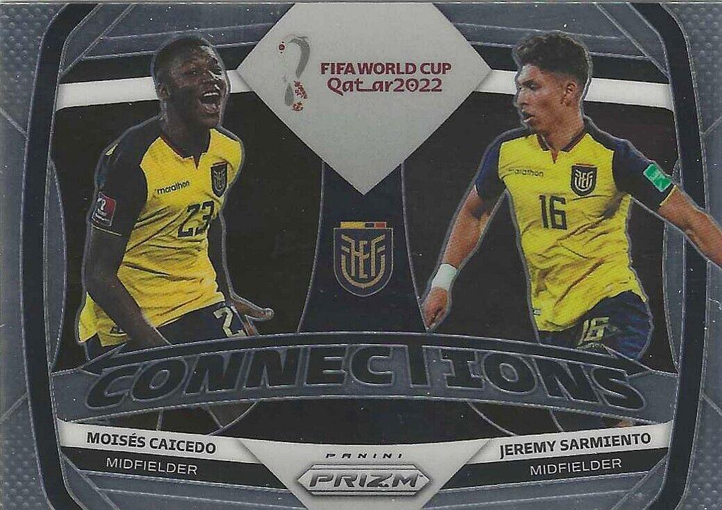 Jeremy Sarmiento, Moises Caicedo #4 Soccer Cards 2022 Panini Prizm World Cup Connections