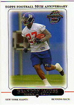 Brandon Jacobs #378 Football Cards 2005 Topps