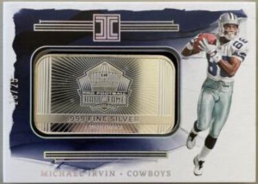 Michael Irvin #10 Football Cards 2023 Panini Impeccable Silver Hall of Fame