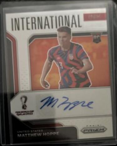 Matthew Hoppe Soccer Cards 2022 Panini Prizm World Cup International Ink Autograph