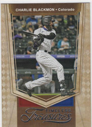 Charlie Blackmon #6 Baseball Cards 2021 Panini Chronicles Timeless Treasures