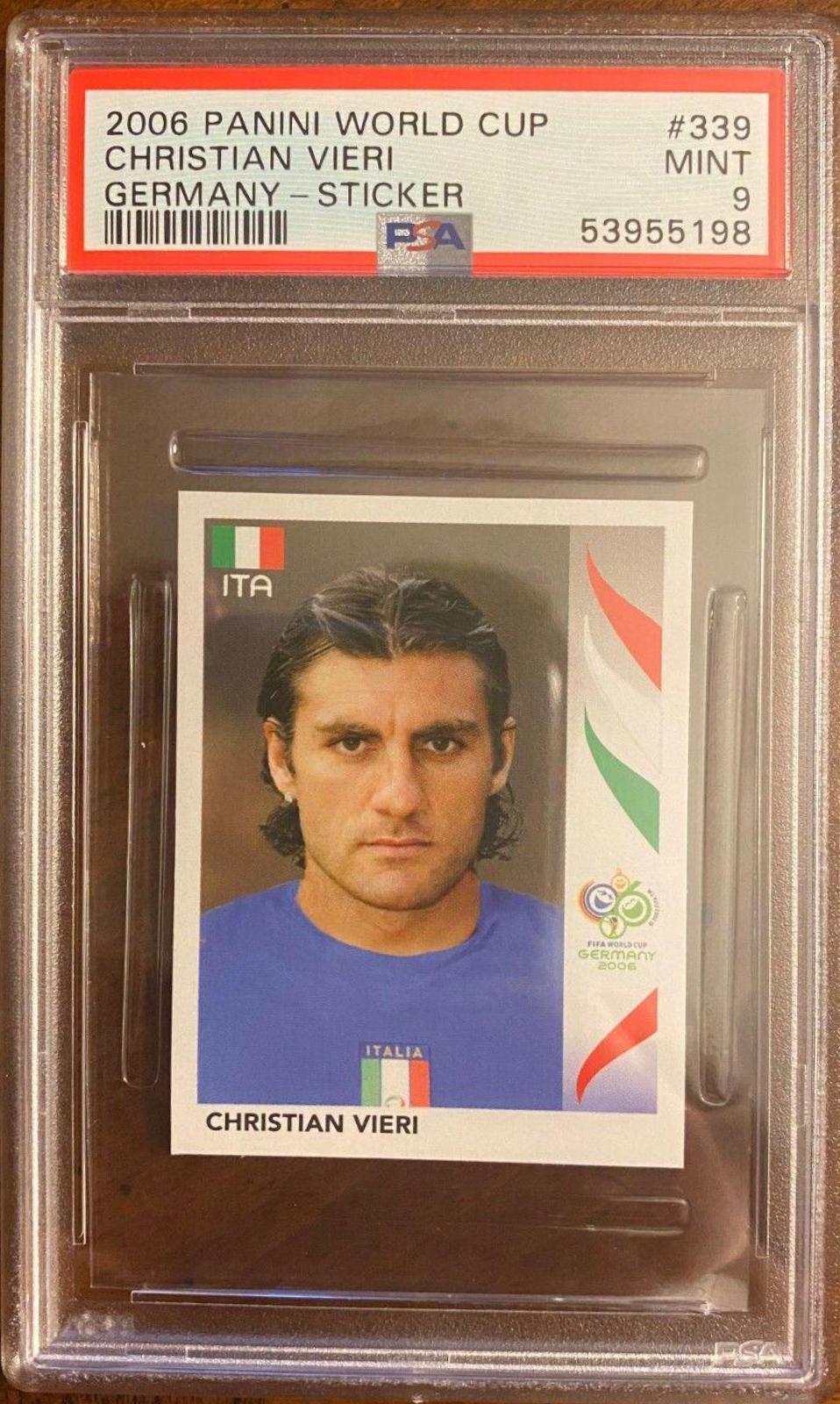 Christian Vieri #339 Soccer Cards 2006 Panini World Cup Germany Sticker