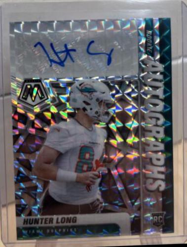 Hunter Long #RA-70 2021 Panini Mosaic Rookie Autographs Football
