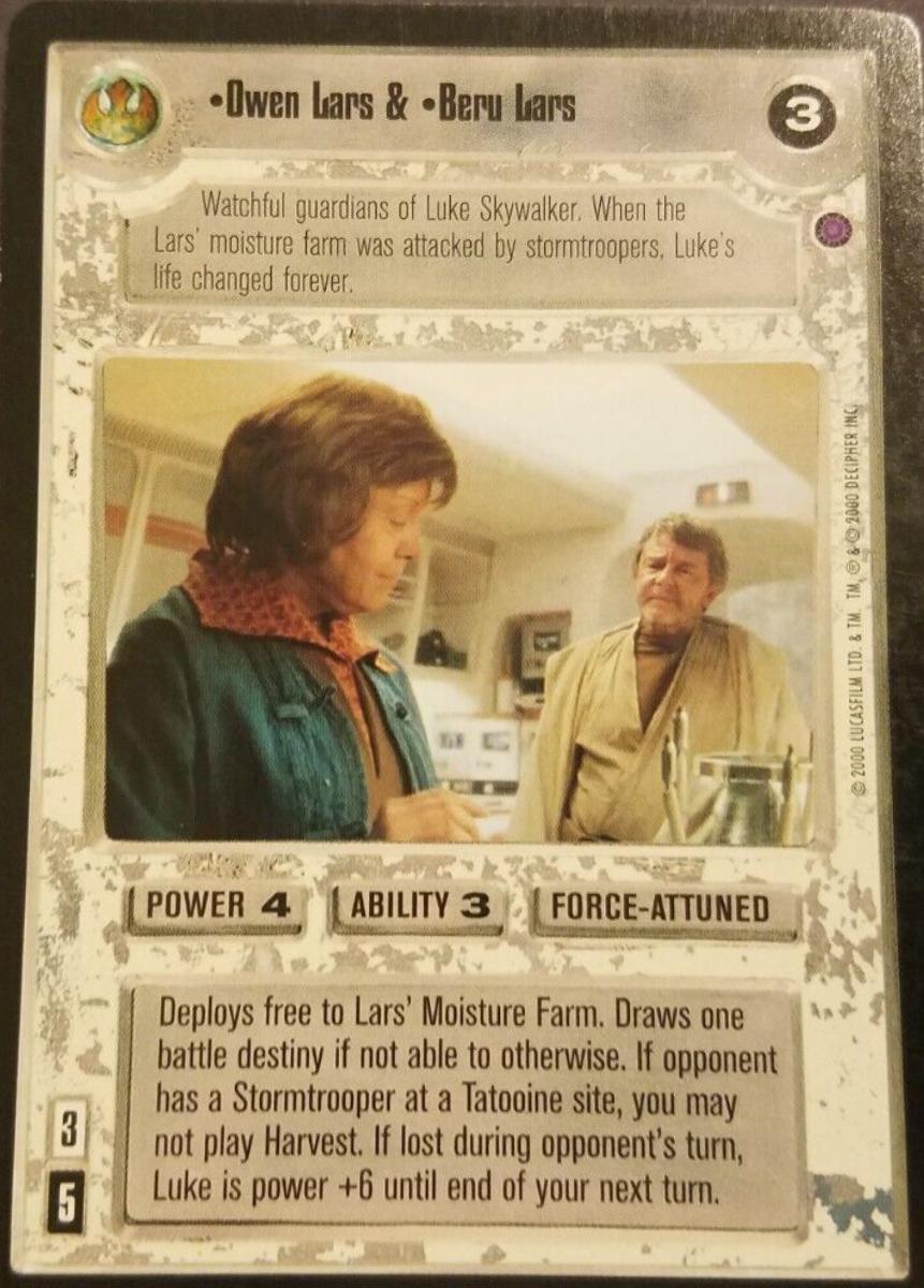 Owen Lars & Beru Lars Star Wars CCG Reflections II