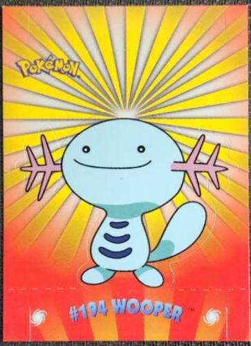Wooper #3 Pokemon 2001 Topps Johto Pop-up