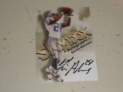 Kevin Abrams Football Cards 1998 Skybox Premium Autographics