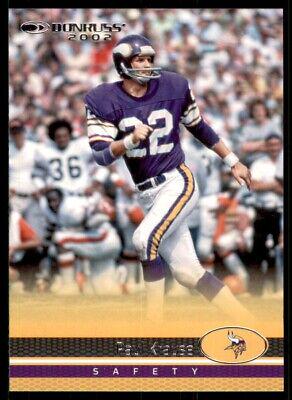 Paul Krause #5 Football Cards 2022 Panini Donruss Retro 2002