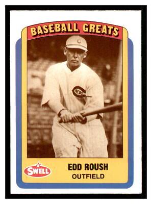 Edd Roush #35 Baseball Cards 1990 Swell Greats