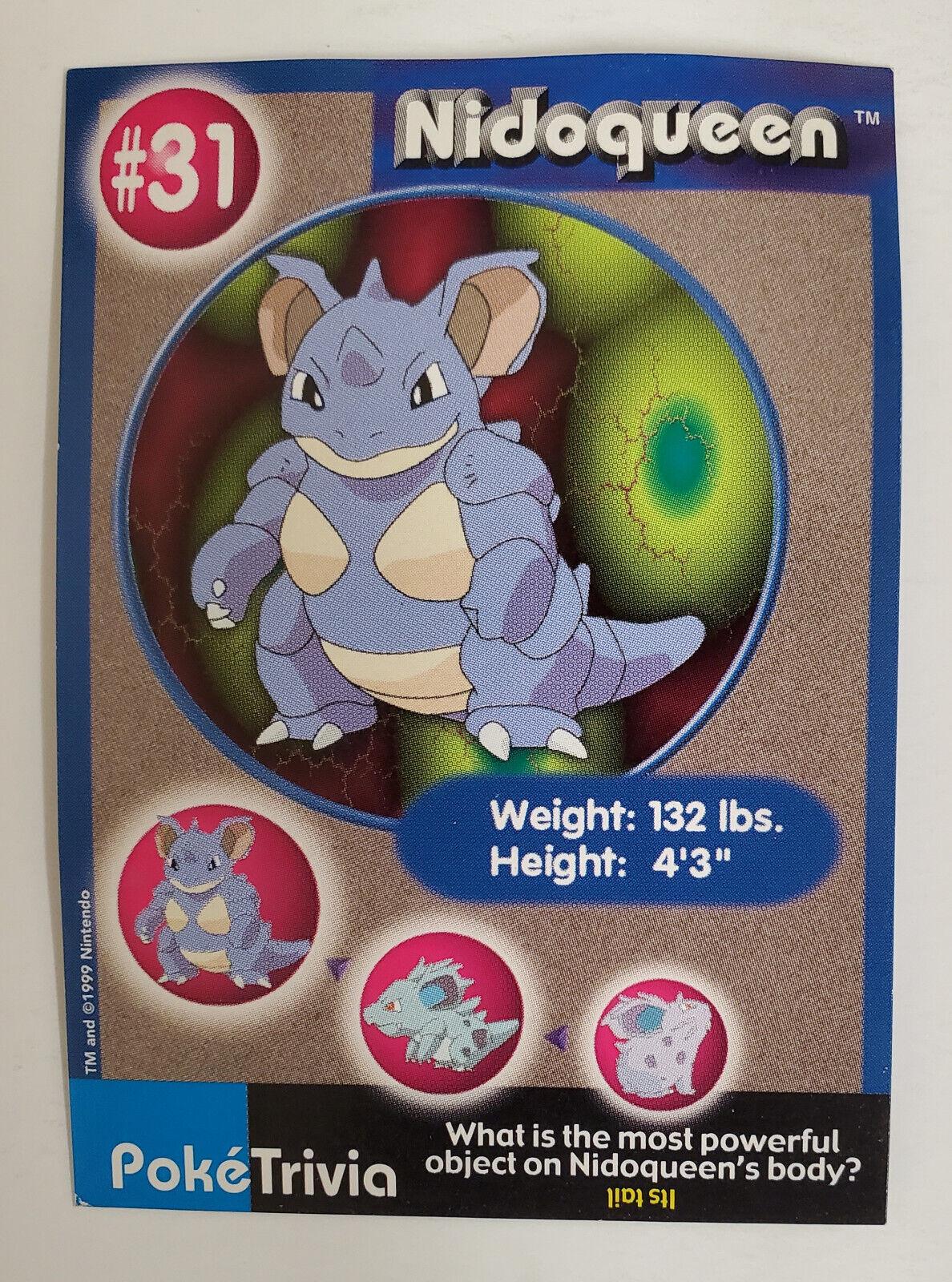 Nidoqueen #31 Pokemon Burger King