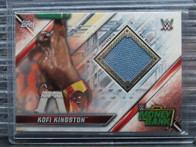 Kofi Kingston #MR-KK Wrestling Cards 2019 Topps WWE Money in the Bank Mat Relics