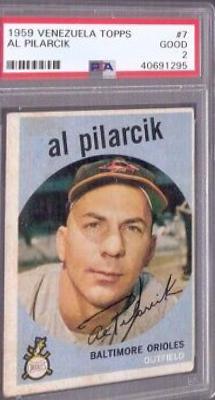 Al Pilarcik #7 Baseball Cards 1959 Venezuela Topps