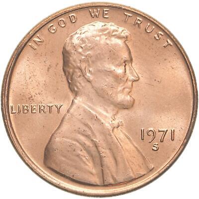 1971 S Coins Lincoln Memorial Penny