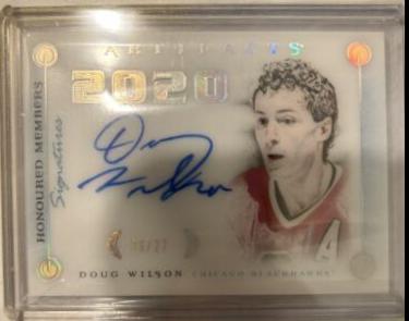 Doug Wilson #HMS-DW Hockey Cards 2021 Upper Deck Artifacts Honoured Members Signatures