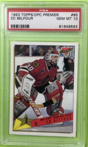 Ed Belfour #95 Hockey Cards 1993 O-Pee-Chee Premier