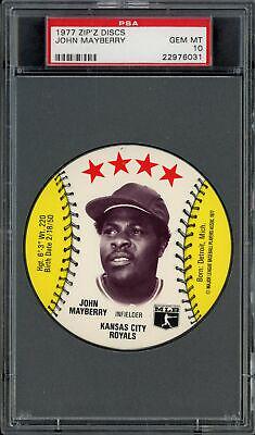 John Mayberry Baseball Cards 1977 Zip'Z Discs