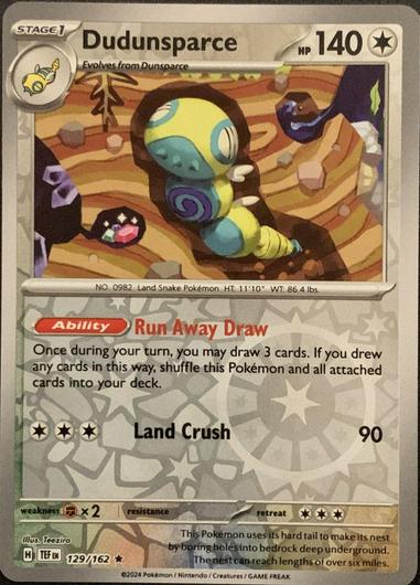Dudunsparce [Reverse Holo] #129 Cover Art