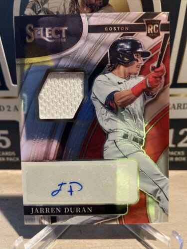 Jarren Duran #RJA-JD Baseball Cards 2022 Panini Select Rookie Jersey Autographs