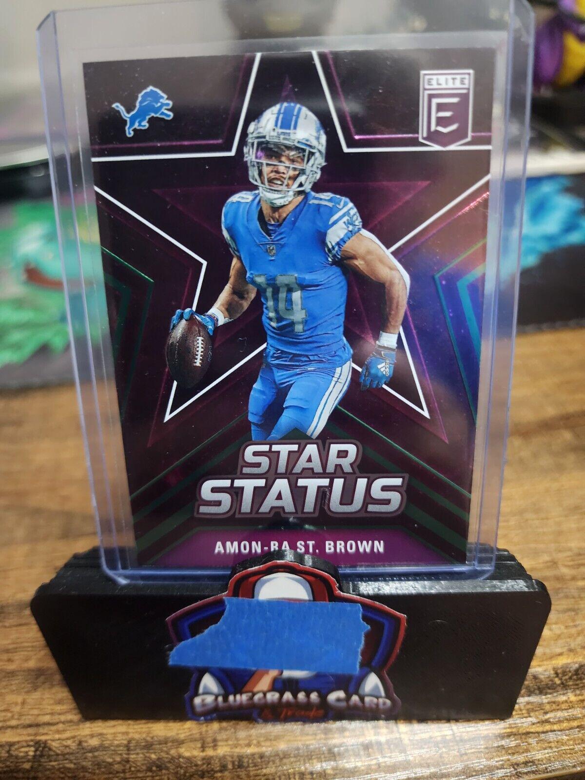 Amon Ra St. Brown #10 Football Cards 2023 Panini Donruss Elite Star Status