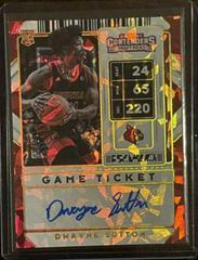 Dwayne Sutton [Cracked Ice Autograph] #105 Basketball Cards 2020 Panini Contenders Draft Picks Prices
