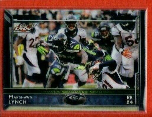 Marshawn Lynch #1 Football Cards 2015 Topps Chrome