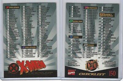 Checklist #150 Marvel 1994 Ultra X-Men