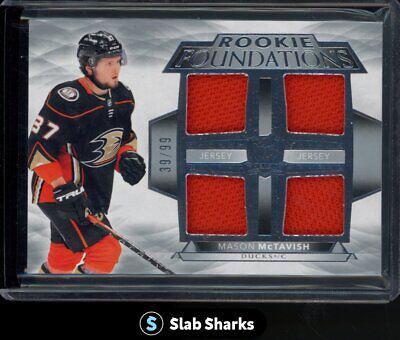 Mason McTavish #F-MM Hockey Cards 2021 Upper Deck The Cup Foundations Quad Jersey