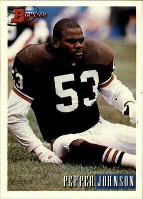 Pepper Johnson #15 Football Cards 1993 Bowman