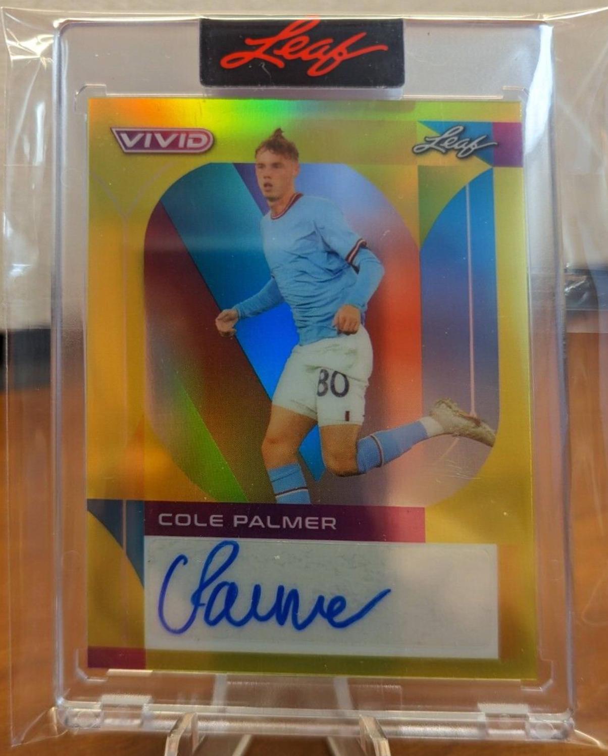 Cole Palmer #BA-CP2 Soccer Cards 2022 Leaf Vivid Autographs
