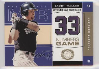 Larry Walker #LW-NG Baseball Cards 2003 Fleer Patchworks Numbers Game
