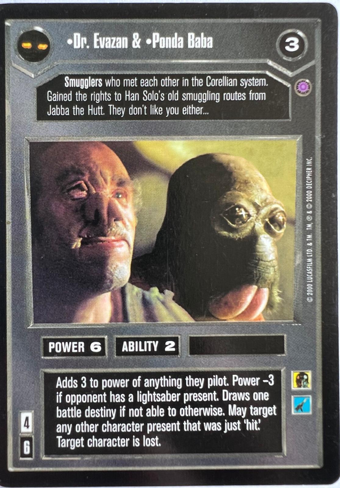 Dr. Evazan & Ponda Baba Star Wars CCG Reflections II