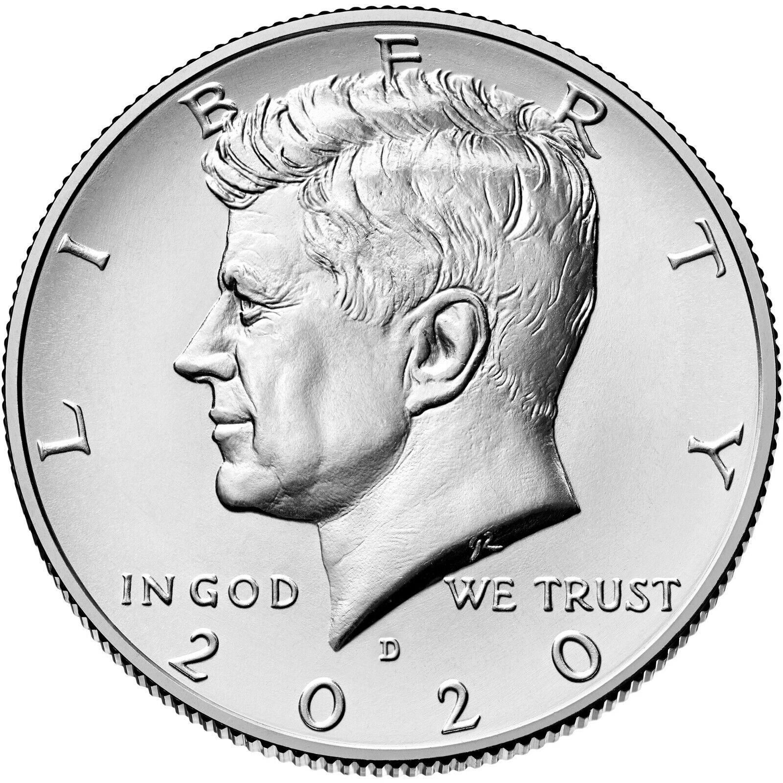 2020 D Coins Kennedy Half Dollar