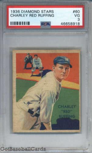 Charley Red Ruffing #60 Baseball Cards 1936 Diamond Stars