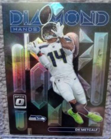 DK Metcalf #DH-15 Football Cards 2022 Panini Donruss Optic Diamond Hands