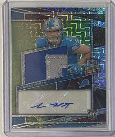 Sam LaPorta #11 Football Cards 2023 Panini Spectra Rookie Autograph Meta