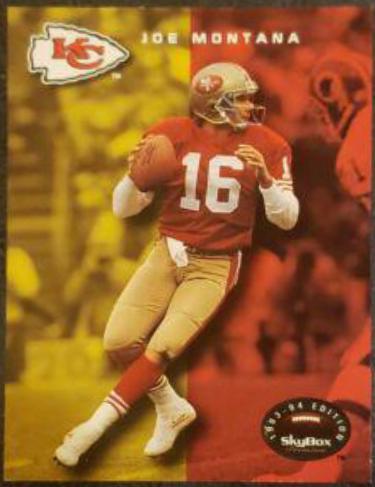 Joe Montana #48 Football Cards 1993 Skybox Premium