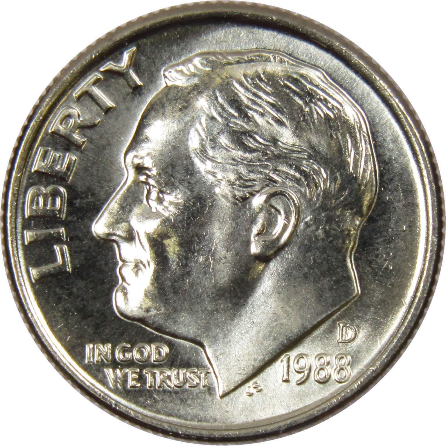 1988 D Coins Roosevelt Dime