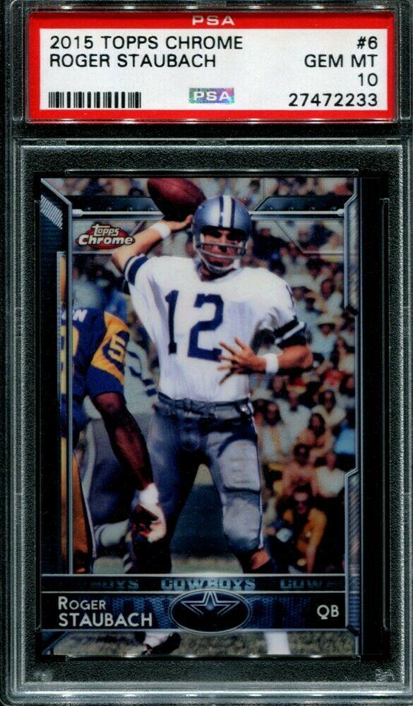 Roger Staubach #6 Football Cards 2015 Topps Chrome