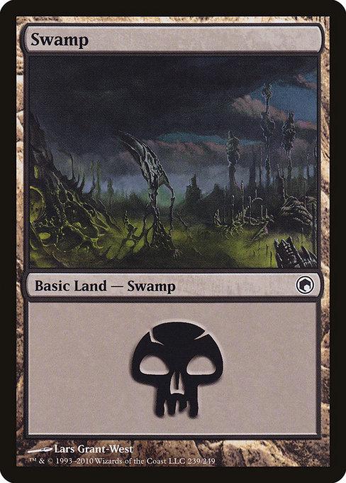 Swamp #239 Magic Scars of Mirrodin