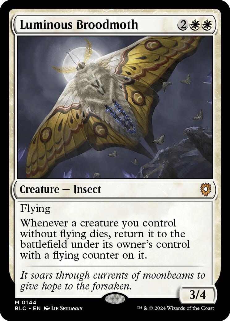 Luminous Broodmoth #144 Magic Bloomburrow Commander